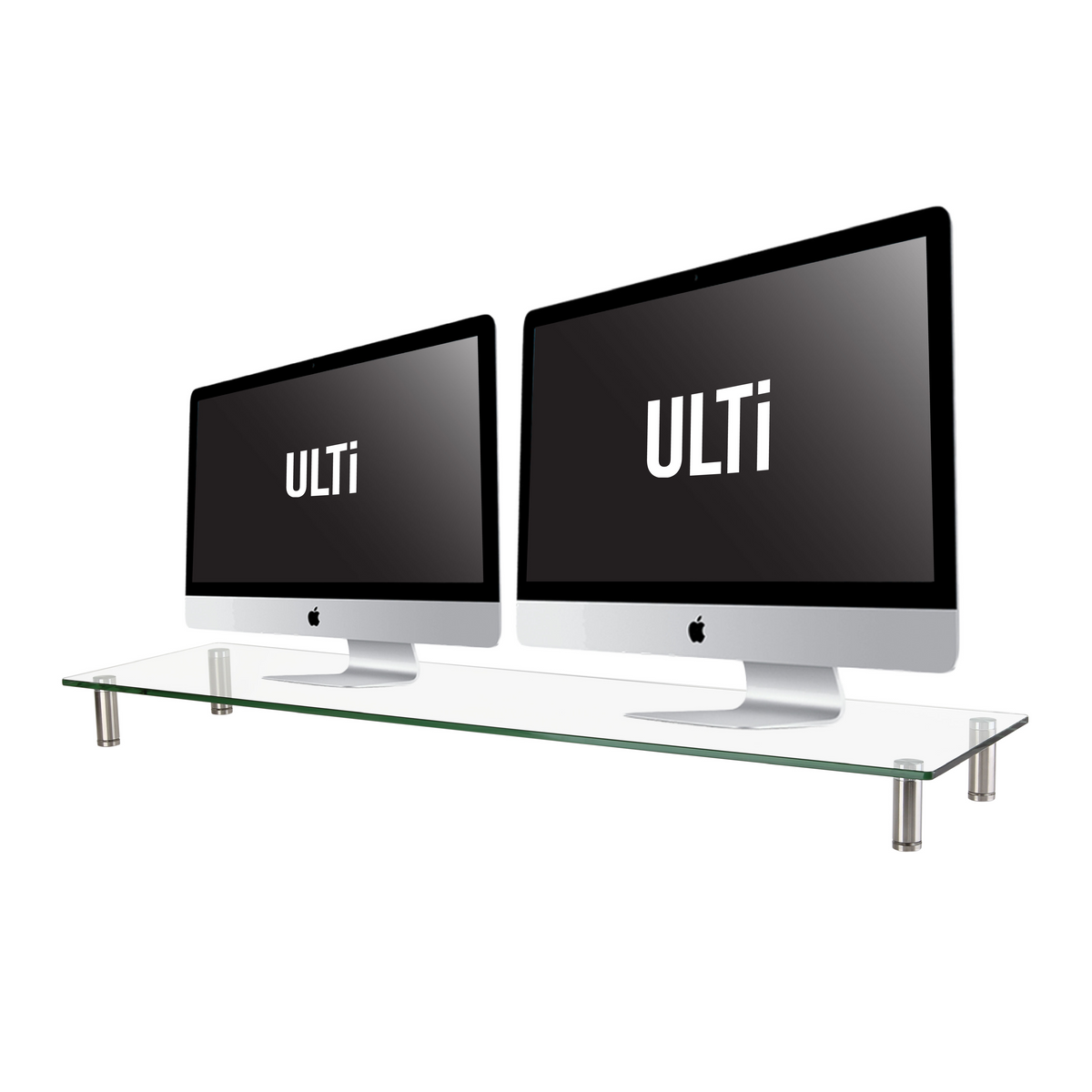 Premium Tempered Glass Monitor Stand Riser Shelf