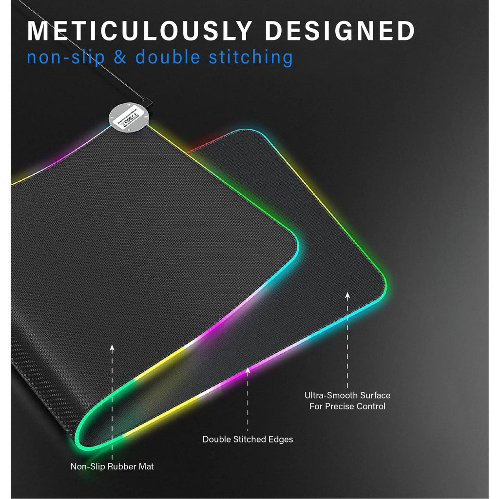 RGB Mouse Pad with Built-in Jiggler