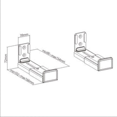 Bookshelf Audio Speaker Stand & Soundbar Wall Mount