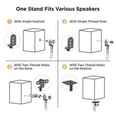 Height Adjustable Universal Speaker Floor Stand