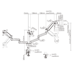 Aero Triple Monitor Arm | T22