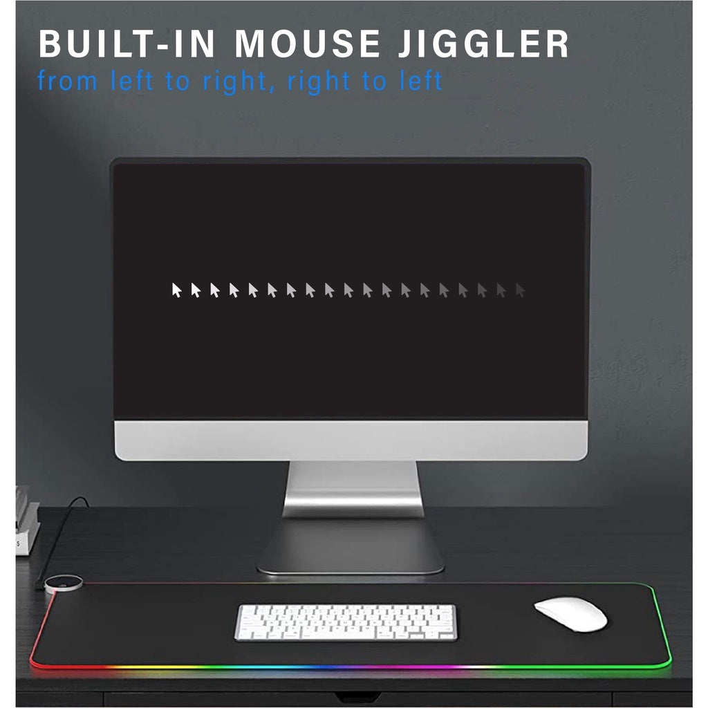 RGB Mouse Pad with Built-in Jiggler