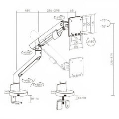 Flex Pro Single Monitor Arm | T17 PRO
