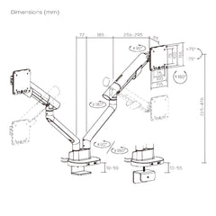 Flex Pro Dual Monitor Arm | T18 PRO