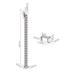 Clamp-on Under Desk Cable Management Spine