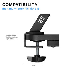 Clamp-On Monitor Riser & Laptop Stand Shelf