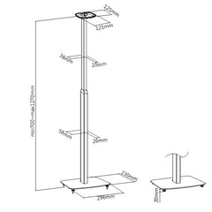 White Speaker Floor Stand for Sonos One, SL