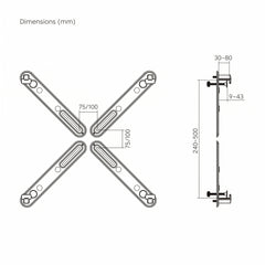 VESA Adapter Kit for 17”-32” Non-VESA Monitors | C76