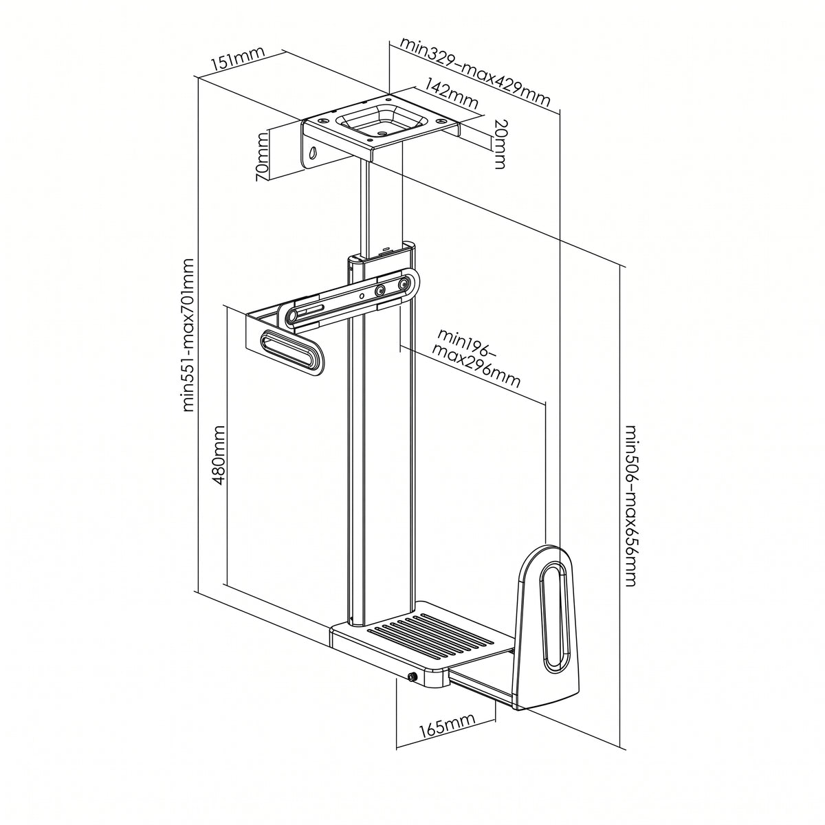 Anchor Under-Desk PC Holder | C78