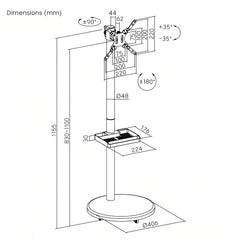 Atlas Mobile Display Floor Stand  | T45