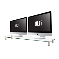 Premium Tempered Glass Monitor Stand Riser Shelf