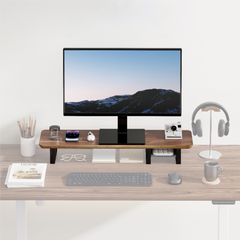 Walnut Desk Shelf System