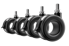 Glide Heavy-Duty Lockable Caster Wheels – 360° Swivel, M8 Thread