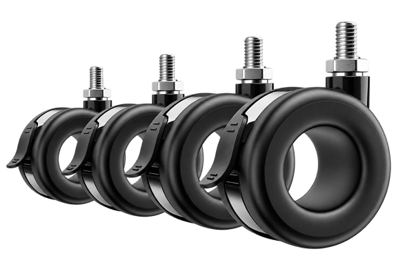 Glide Heavy-Duty Lockable Caster Wheels – 360° Swivel, M8 Thread