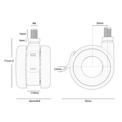 Glide Heavy-Duty Lockable Caster Wheels – 360° Swivel, M8 Thread