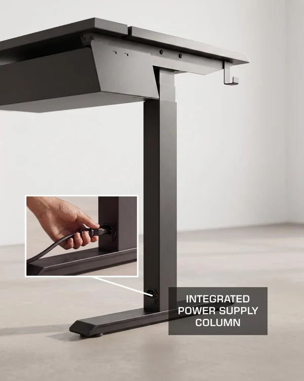 Arc Pro V2 desk leg with integrated power supply column
